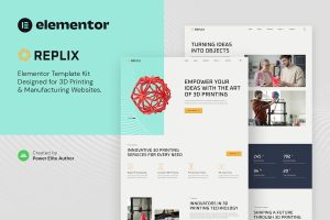 Download Replix – 3D Printing & Manufacturing Services Elementor Template Kit
