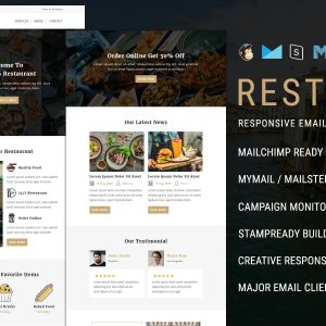 Download Resto Email Newsletter Template Best restaurant email template to promote your business
