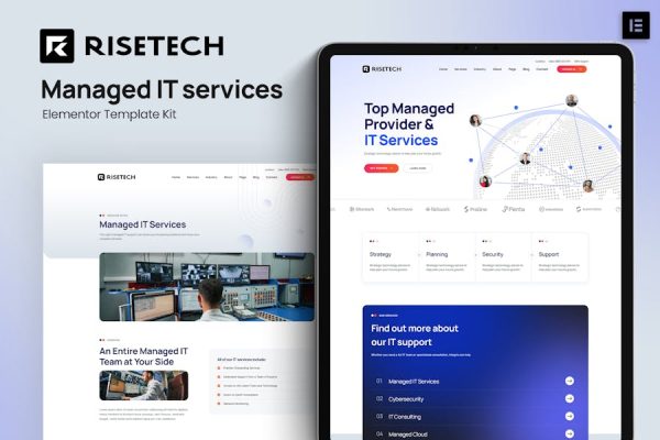 Download Risetech - Managed IT Services Elementor Template Kit