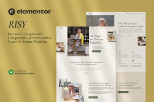 Download Risy – Content Creator Coach & Mentor Elementor Template Kit