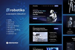 Download Robotiko - Robotic & AI Elementor Template Kit