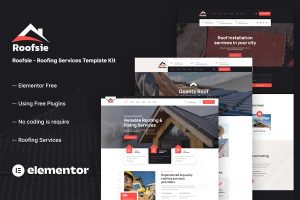 Download Roofsie - Roofing Services Elementor Template Kit