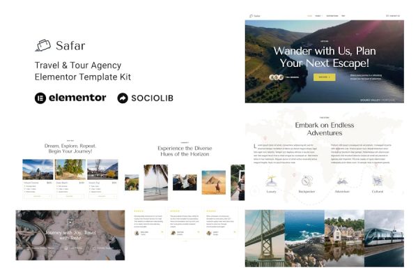 Download Safar - Travel & Tour Agency Elementor Template Kit