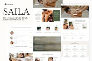 Download Saila - Spa & Massage Salon Beauty Elementor Template Kit