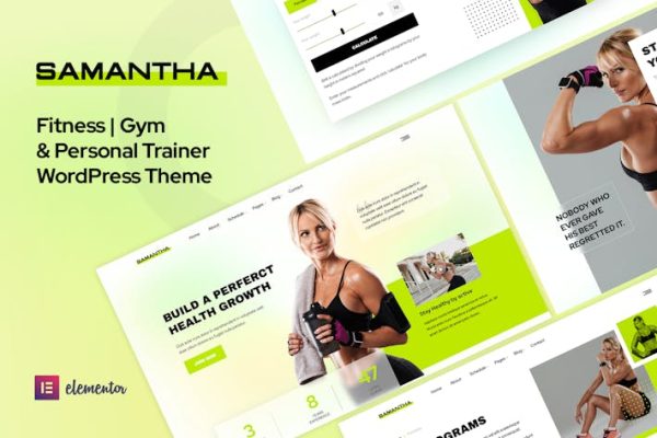 Download Samantha- Personal Trainer & Fitness Gym WordPress
