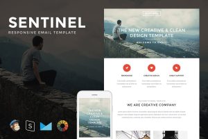 Download Sentinel - Responsive Email + StampReady Builder ​ Sentinel is clean and modern email template is awesome design for your corporate and business.