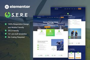 Download Sere - Solar & Renewable Energy Elementor Pro Template Kit