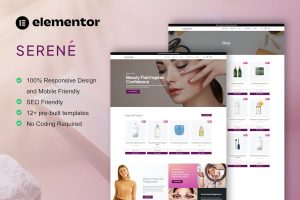 Download Serene - Beauty Shop & Skincare Elementor Pro Template Kit