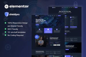 Download Shieldpro - Cyber Security Services Elementor Pro Template Kit