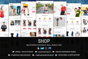 Download SHOP - Responsive Shopping Email Pack Best Shopping Email Templates to get more leads