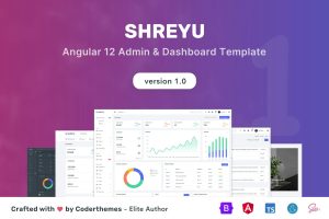 Download Shreyu - Angular 12 Admin & Dashboard Template Shreyu is a fully featured admin & dashboard template, built using Bootstrap 5.1.3 & Angular 12..
