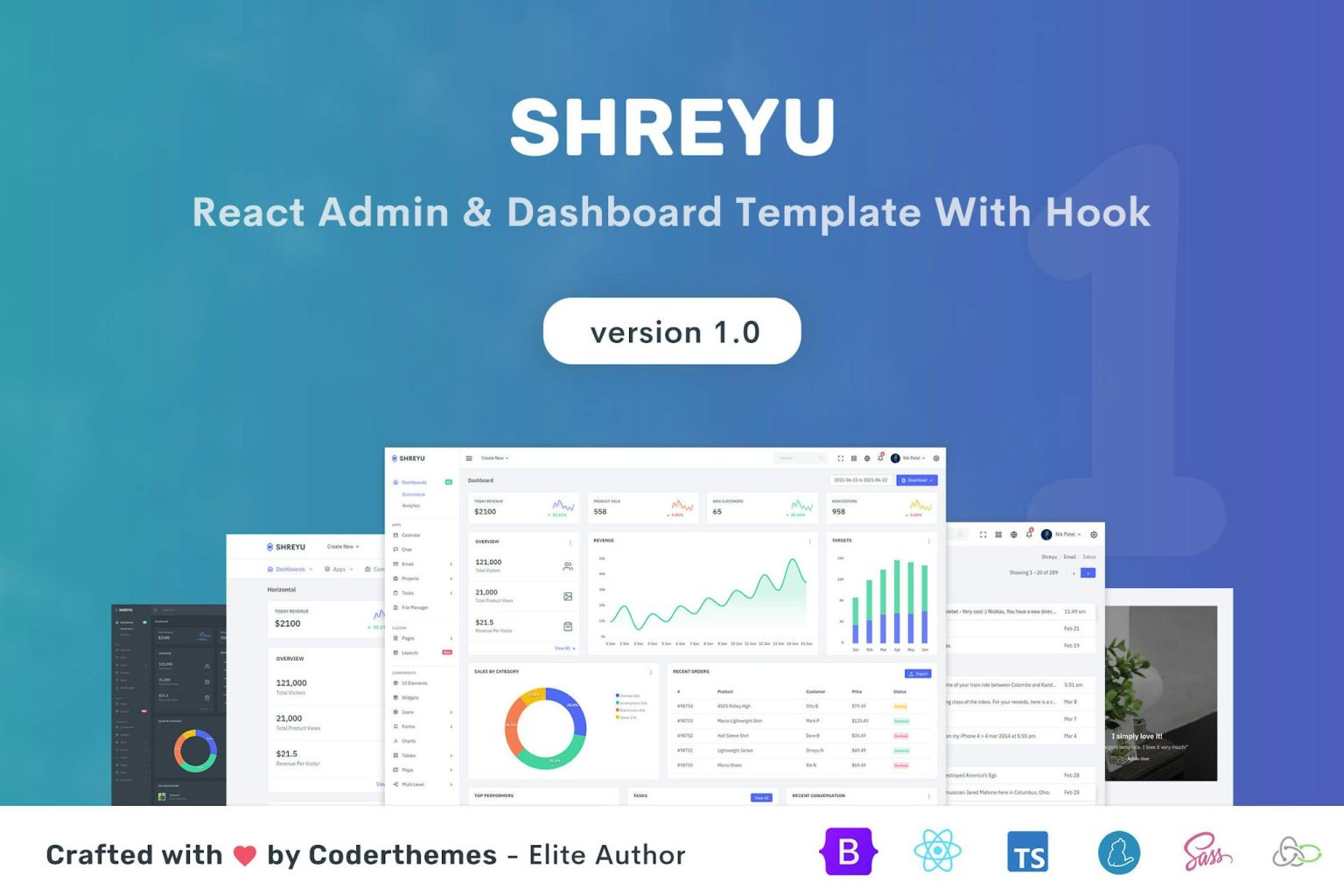 Shreyu - React Admin & Dashboard Template Shreyu is a fully featured ...