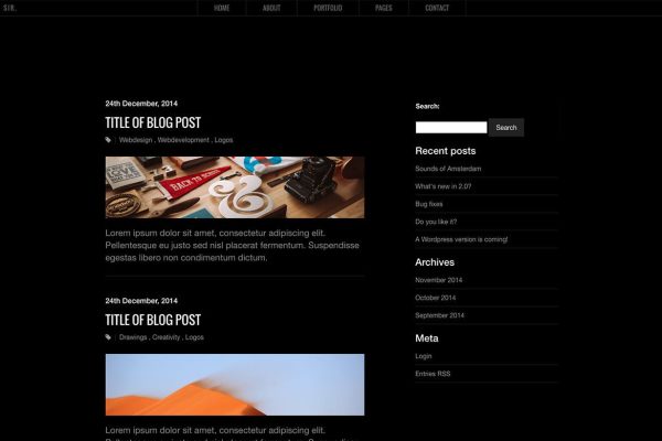 Download Sir | Responsive HTML Portfolio Template A Responsive HTML5 portfolio template for agencies, freelancers and creatives