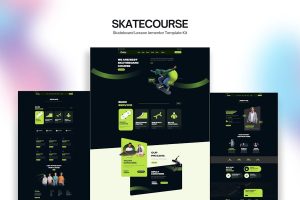 Download Skatecourse - Skateboard Lesson Elementor Kit