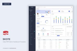 Download Skote - Cake PHP Admin Dashboard Template Skote is a fully featured premium admin dashboard template in CakePHP with developer-friendly code.