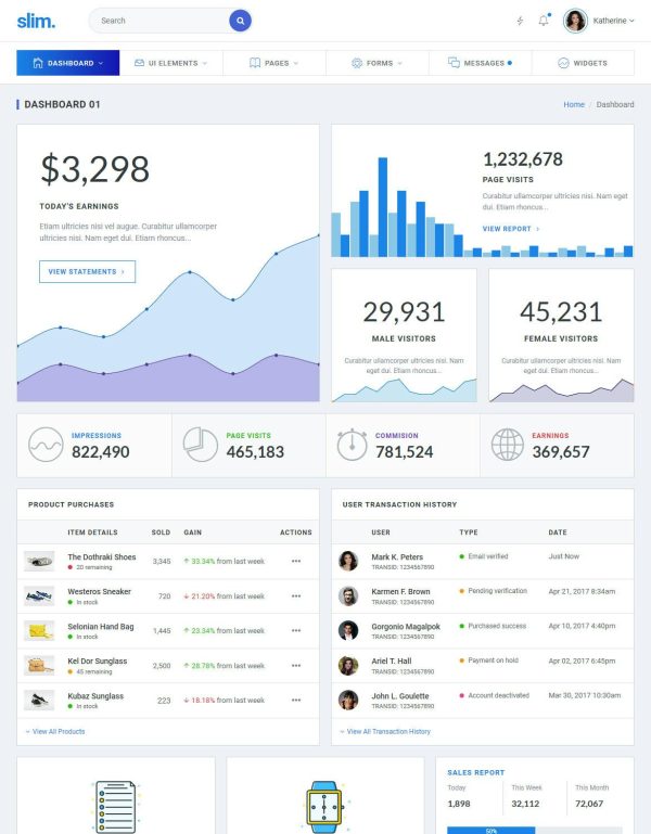 Download Slim Clean & Modern Bootstrap 4 Admin & Dashboard Modern and Clean Responsive Bootstrap 4 Admin and Dashboard Template with RTL