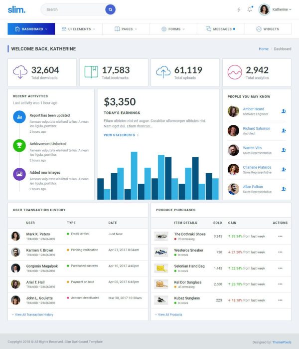 Download Slim Clean & Modern Bootstrap 4 Admin & Dashboard Modern and Clean Responsive Bootstrap 4 Admin and Dashboard Template with RTL