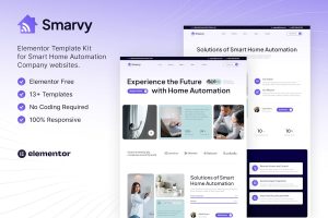 Download Smarvy – Smart Home Automation Company Elementor Template Kit