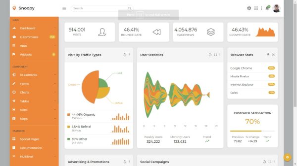 Download Snoopy - Multipurpose Bootstrap Admin Dashboard Multipurpose Bootstrap Admin Dashboard Template + UI Kit