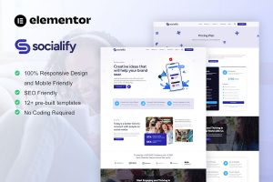 Download Socialify - Social Media Marketing Agency Elementor Pro Template Kit