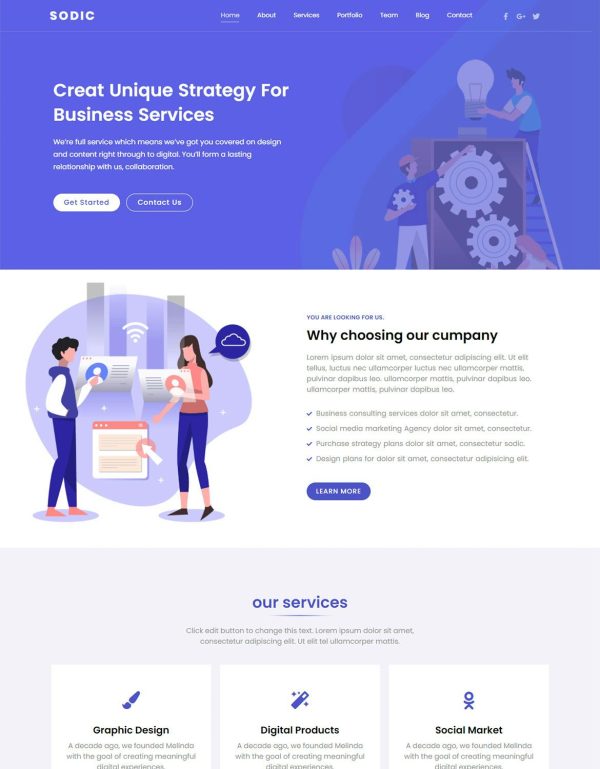 Download Sodic - Multi-Purpose OnePage Template