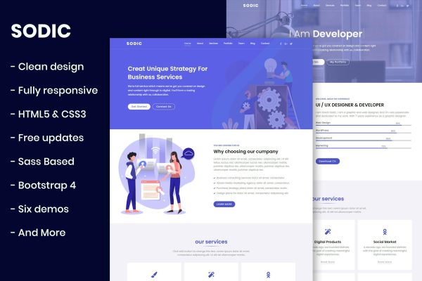 Download Sodic - Multi-Purpose OnePage Template