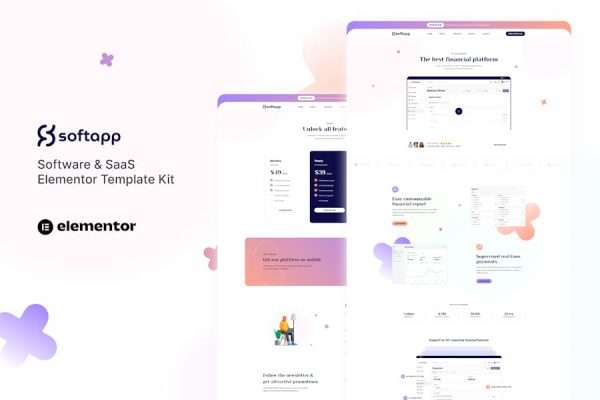 Download Softapp - Software & SaaS Elementor Template Kit