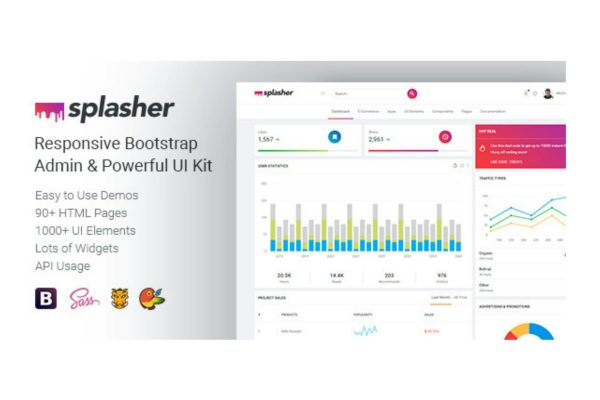 Download Splasher - Responsive Bootstrap Admin Responsive Bootstrap Admin & Powerful UI Kit
