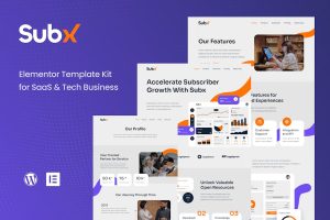 Download Subx - SaaS & Tech Business Elementor Template Kit