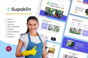 Download Supklin - Cleaning Service Business Elementor Template Kit