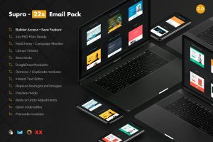 Download Supra 22x - Email Templates Pack - Builder Access Supra 22x - Multipurpose Email Templates Pack with Builder access is has all options for you!