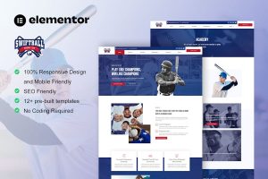 Download SwiftBall - BaseBall Team & Sport Club Elementor Pro Template Kit