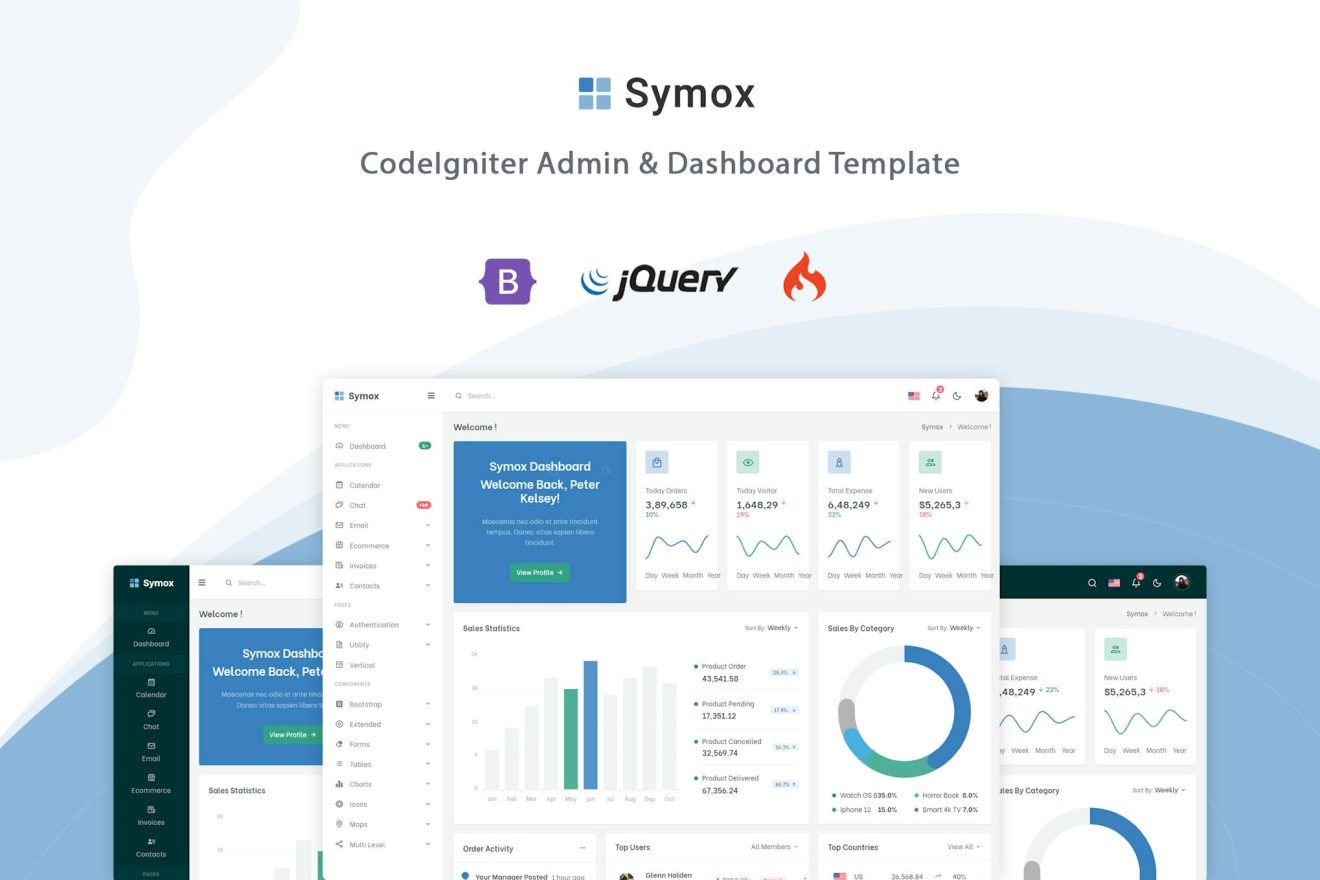 Symox - Codeigniter Admin & Dashboard Template Symox – CodeIgniter is a ...