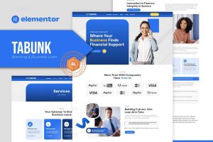 Download Tabunk – Banking & Business Loan Elementor Template Kit