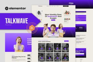 Download Talkwave - Podcaster Elementor Template Kit