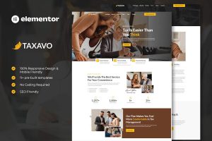 Download Taxavo - Tax Advisor & Financial Consulting Elementor Template Kit