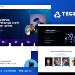 Download Techies - Technology Branding Agency Elementor Pro Template Kit