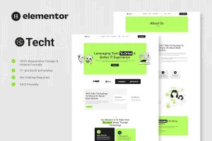 Download Techt - IT Solutions & Services Company Elementor Template Kit