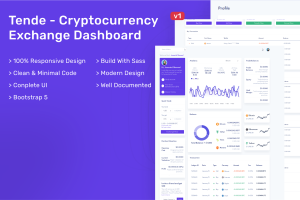 Download Tende - Cryptocurrency Exchange Dashboard Tende - Cryptocurrency Exchange Dashboard