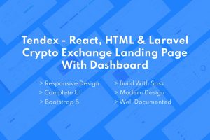 Download Tendex - Crypto Exchange Landing Page With Dashboa Tendex - Crypto Exchange Landing Page With Dashboa