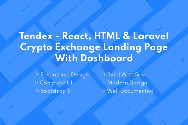 Download Tendex - Crypto Exchange Landing Page With Dashboa Tendex - Crypto Exchange Landing Page With Dashboa
