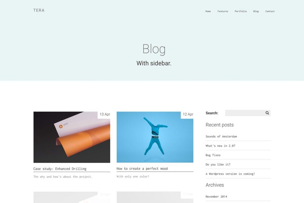 Tera | Modern Responsive HTML Template A Responsive HTML5 Portfolio ...