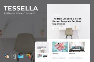 Download Tessella - Responsive Email + StampReady Builder Tessella is clean and minimal email template is awesome design for your corporate and business.