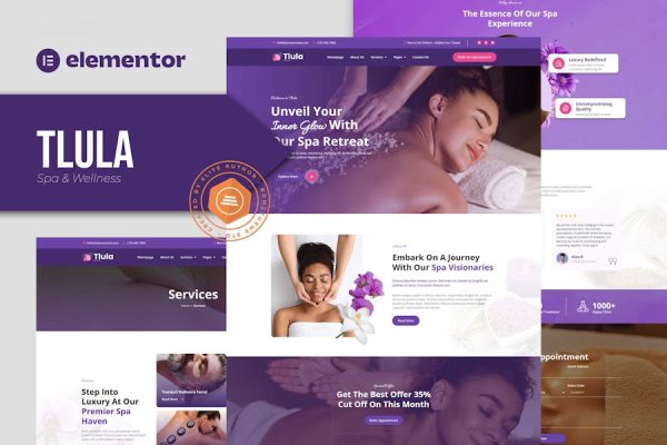 Download Tlula - Spa & Wellness Elementor Pro Template Kit