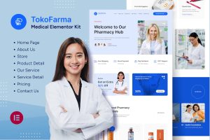 Download TokoFarma - Ecommerce Medicinal Store Elementor Template Kit