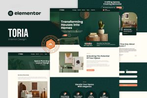Download Toria - Interior Design Elementor Template Kit