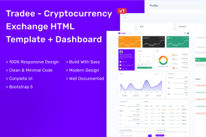 Download Tradee - Cryptocurrency Exchange Template Tradee - Cryptocurrency Exchange HTML Template + Dashboard