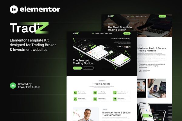 Download Tradiz – Trading Broker & Investment Elementor Template Kit