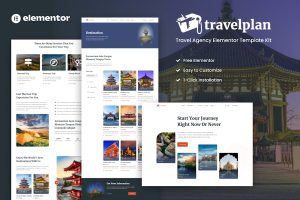 Download Travelplan -  Tour & Travel Agency Elementor Template Kits