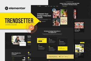 Download Trendsetter - Online Design Courses Elementor Pro Template Kit